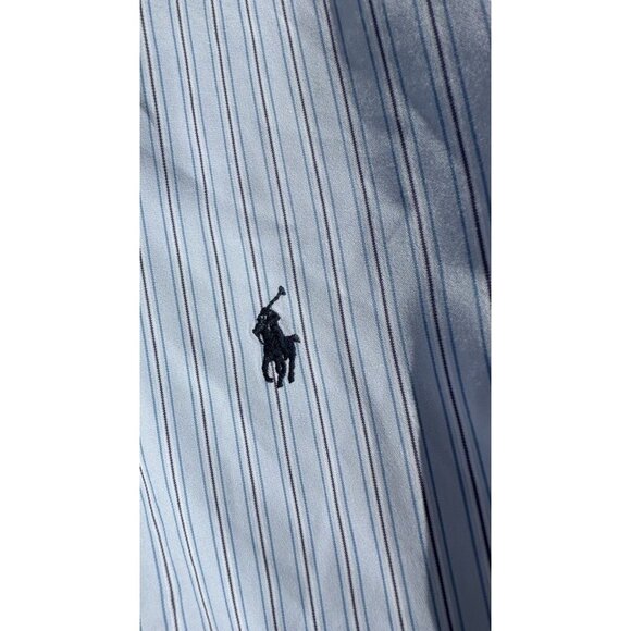 Ralph Lauren McMeel Shirt Mens Size XL Blue Striped Long Sleeve Button Up Cotton - Picture 3 of 8